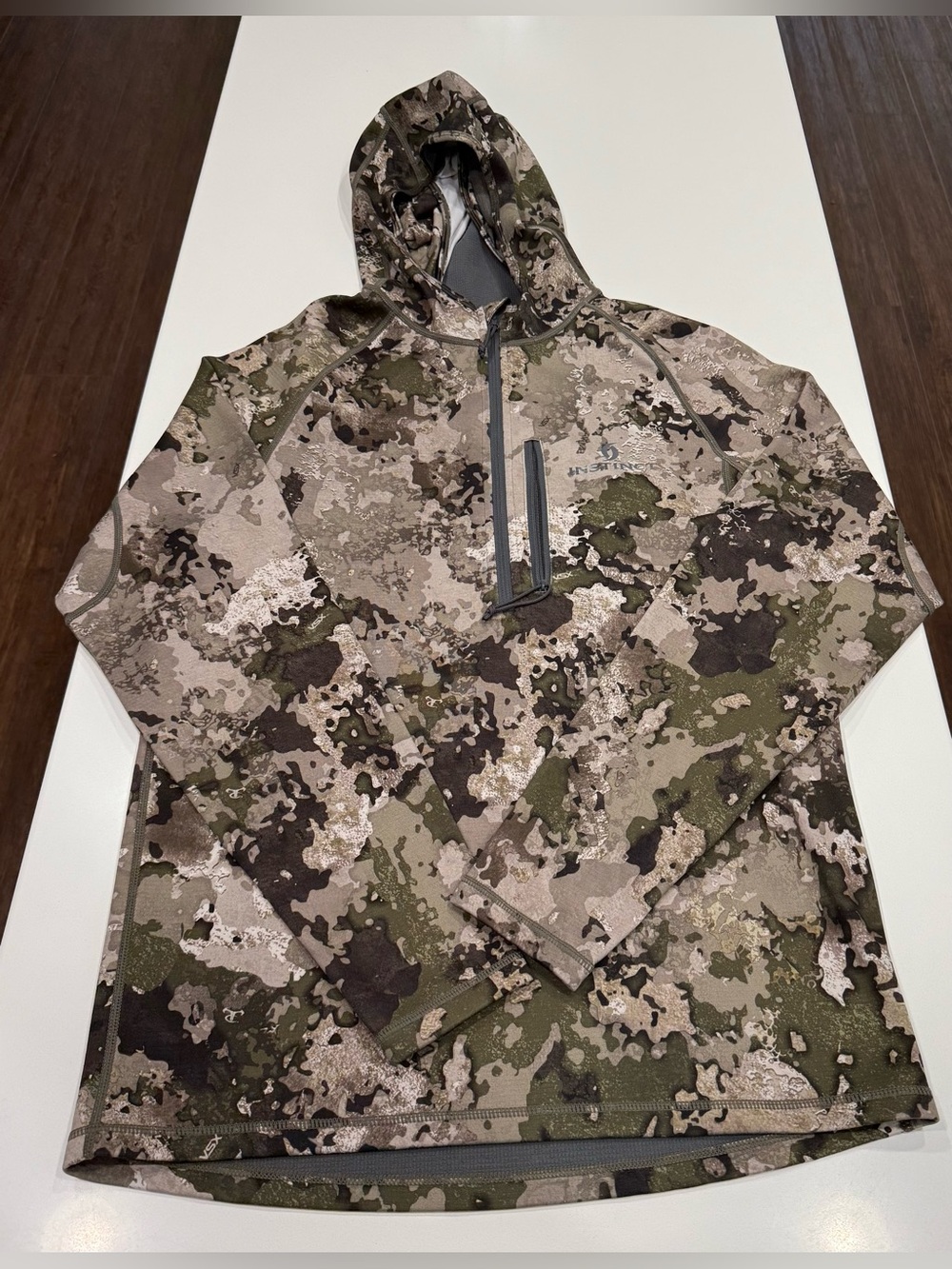 Cabela's Instinct Men's Camo Fleece 1/2 Zip  Pullover  w/ insect shield Sz Small